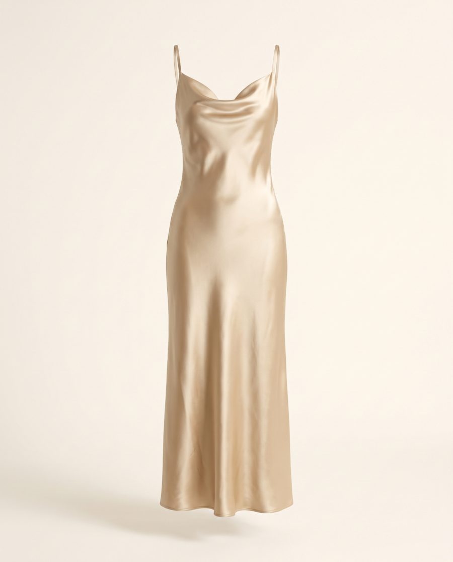 Champagne Satin Dress